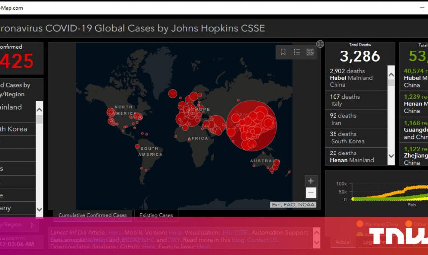 Hackers are using coronavirus maps to infect your computer