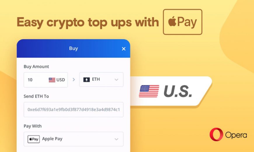 Opera now supports in-browser crypto purchases with Apple Pay