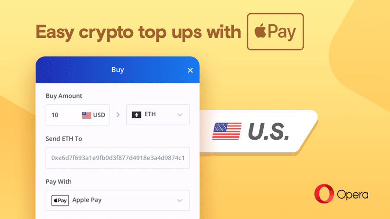 Opera Browser Users in the U.S. Can Now Buy Bitcoin and Ethereum With Apple Pay