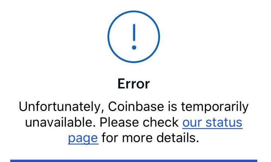 Blow To Bitcoin As Coinbase Crashes In Sudden Meltdown