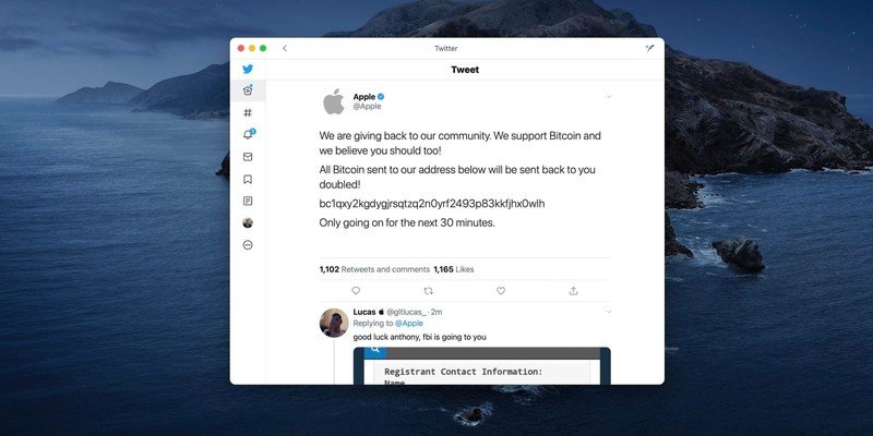 Apple, other high profile Twitter accounts hacked by a Bitcoin scam