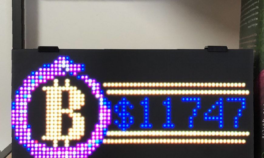 NEW GUIDE: Bitcoin Value RGB Matrix Display @adafruit @johnedgarpark #adafruit